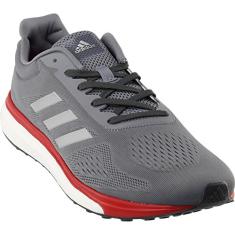 adidas Response Boost LT Tênis de corrida masculino, Cinza Prata Escarlate, 38