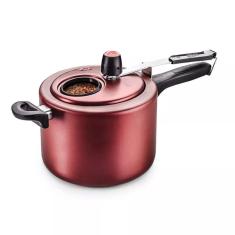 Panela De Pressão Cor Cereja 4,5Litros Com Visor mta - 6023
