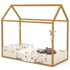 Cama Montessoriana Liv Off White Freijó com Colchão – Matic