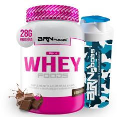 KIT Pink Whey Foods 2kg + Coqueteleira - BRN Foods,  Chocolate