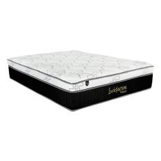 Colchão Casal Molas MasterPocket Ensacadas Visco Lucksfaction Black Euro Pillow (138x188x36) - Luckspuma