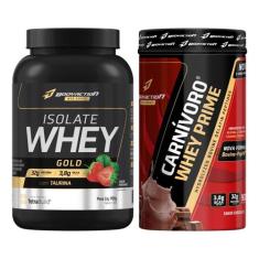 Whey Protein Isolado e Hidrolisado Isolate Gold 900g + Carnívoro Whey 