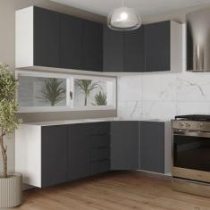 Cozinha Modulada 6 Peças sem Tampo sem Rodapé 3 Aéreos e 3 Balcões Ipa