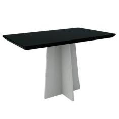 Mesa Anitta 135X90 Off White/Preto - New Ceval