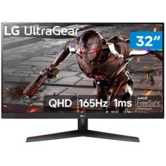 Monitor Gamer LG UltraGear 31,5" com 165Hz e 1ms MBR 32GN600-B, 31,5"