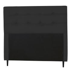 Cabeceira Solteiro 90cm Para Cama Box Luna Suede Preto - ds Estofados