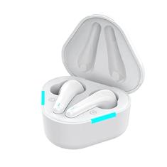 fone de ouvido activo Cancelar, Fones de ouvido estéreo TWS Fone de ouvido sem fio Bluetooth,Cabeçalho Premium Deep Bass, Baixa Latencia para Jogos (Branco)