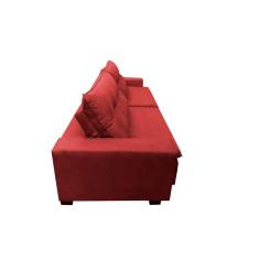 Sofá Retrátil e Reclinavel Oklahoma 2,42 Mts Com Molas e Pillow no Assento Tecido Suede  - Cama InBox