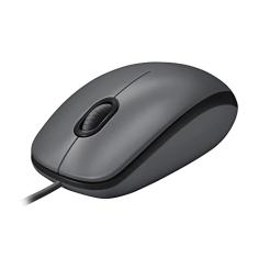 Mouse com fio USB Logitech M100 com Design Ambidestro e Facilidade Plug and Play - Cinza