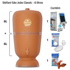 Filtro De Barro Para Água São João Classic 6 Litros 1 Vela - Stéfani -