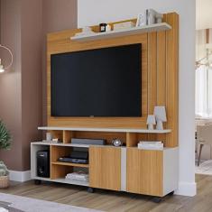 Estante Home Para Tv até 55 Polegadas 2 Portas Valência Permobili Nature/off White