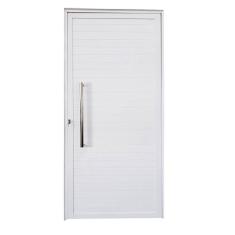 Porta Lambril de Alumínio Direita 210 x 90cm com Puxador Linha Veneza Esquadrias Bergame Branco