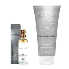 Kit Presente Masculino Perfume Hidratante Imortal Amakha
