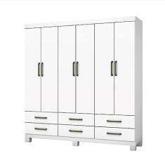 Guarda Roupa Casal D22 6 Portas 6 Gavetas Carioca Móveis