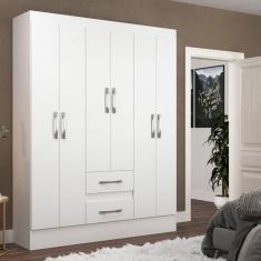 Guarda-Roupa Casal Magistral 6 Portas 2 Gavetas Cor Branco