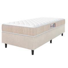 Cama Box Colchão Solteiro Espuma D33 New Millenium 88x57cm Branco/bege Hellen Bege/bco