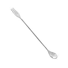 Colher Bailarina Inox com Garfo na Ponta 30cm