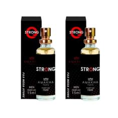 Kit 02 Perfume Masculino Strong Amakha Paris 15Ml Para Bolso