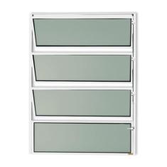 Janela de Alumínio Basculante 80x40cm Vidro Mini Boreal Master Brimak