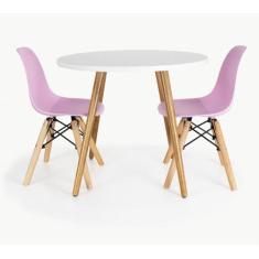 Mesa Eiffel 60 cm Infantil 2 Cadeira Eiffel infantil - Litoral Decor, 