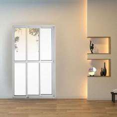 Porta Sacada 3 Folhas Alumínio 1,20 X 2,10 com Fecho Hale Esquadrias