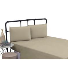 Lençol Cama Box Solteiro Avulso 100% Algodão Sem Elástico Liso Percal 