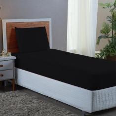 Jogo Lençol Cama Box Solteiro com Elástico e Fronha 400 Fios 02 Peças 