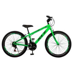 Bicicleta Aro 24 Alumínio Kls Sport Gold Freio V-Brake Mtb 21 Marchas,