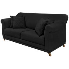 Sofa 2 Lugares Retro Polo 160cm Com Almofada Suede 1105 Ezz