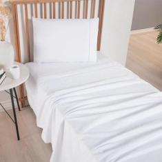Jogo Lençol Cama Solteiro 300 Fios Completo Ponto Palito Macio - 3 Peç