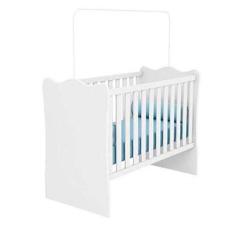 Berço Doce Sonho Quarto Infantil Bebê Branco / Branco - Qmovi