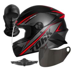 Capacete Fechado New Liberty Four R8 Original + Viseira Fumê + Narigue