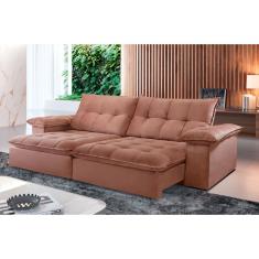 Sofá Retrátil E Reclinável Atlanta 2,90m 5 Lugares Cobre