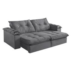 Sofá Retrátil E Reclinável 2 Lugares 250cm M164 Cinza Escuro