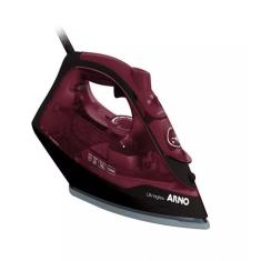 Ferro De Passar A Vapor Arno Ultragliss Durilium Fmv Com Spray E Base Antiaderente Vinho 110v