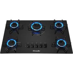 Cooktop Mueller 5 Bocas a Gas Preto Bivolt