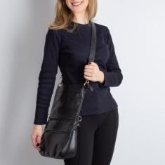 Bolsa tiracolo grande de couro Cida-Feminino