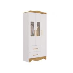 Guarda-Roupas Infantil Clara 03 portas 100% MDF Peroba - - Moveis Pero