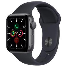 Apple Watch SE (GPS, 40mm) Caixade Alumínio Cinza-Espacial Pulseira Meia-Noite