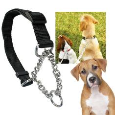 Coleira Caes Cachorro 2.0 cm Ajustavel Elo Torcido Pet Cao Animais Treinamento Passeio Adestramento Ar Livre Rua