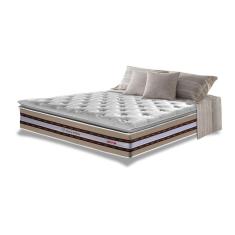 Colchão King de Molas Ensacadas D33 com Pillow TOP Cama inBox Select 193x203x32 Bege