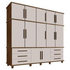 Guarda Roupa Casal Londres Malbec Off White - Luapa Móveis