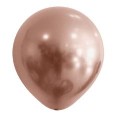 Balão Cromado Metalizado Rose Gold - 9 Polegadas - 25 Unidades