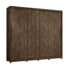 Guarda Roupa Portas de Correr Londres 100% MDF 8 Gavetas com Pés - Lanza