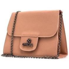 Bolsa Trevo Official Envelope com Detalhe e Alça em Corrente Feminina-Feminino