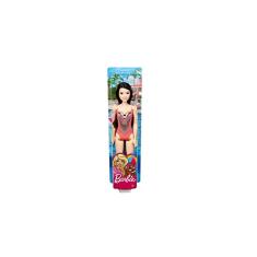 Boneca Barbie Praia Morena - Maiô Rosa GHW38 - Mattel