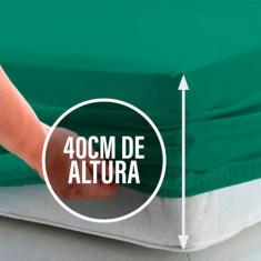 Lençol Queen 40cm avulso c/ Elástico na Volta Toda Percal Flex 400 Fio