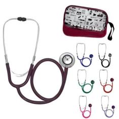 Estetoscópio Duosson Adulto Cardiado Pulmonar Duplo - P.A. Med, VINHO 