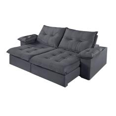 Sofá 4 Lugares Retrátil e Reclinável Martins M-183 Veludo