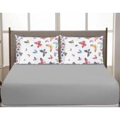 Jogo De Lençol Cama Box Padrão 3 Peças Percal 200 Fios Toque Macio Bor